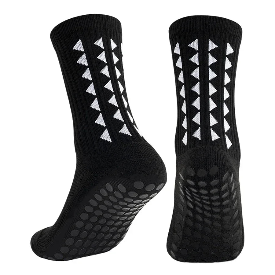 10 Pairs of Athletic Grip Socks for Men and Women - Towel Bottom Sports Socks for Football, Rugby, Soccer, Cycling, Running, and Exercise