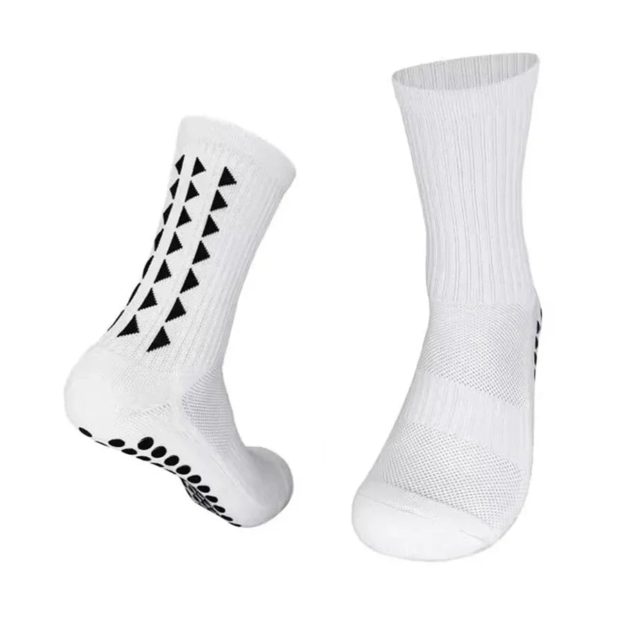 10 Pairs of Athletic Grip Socks for Men and Women - Towel Bottom Sports Socks for Football, Rugby, Soccer, Cycling, Running, and Exercise