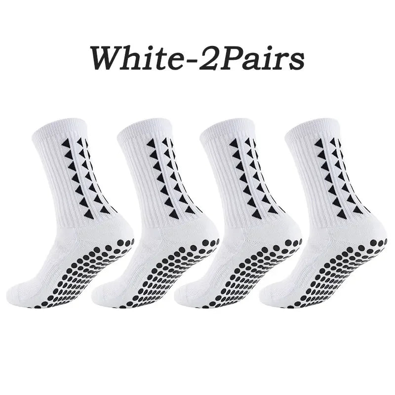 10 Pairs of Athletic Grip Socks for Men and Women - Towel Bottom Sports Socks for Football, Rugby, Soccer, Cycling, Running, and Exercise