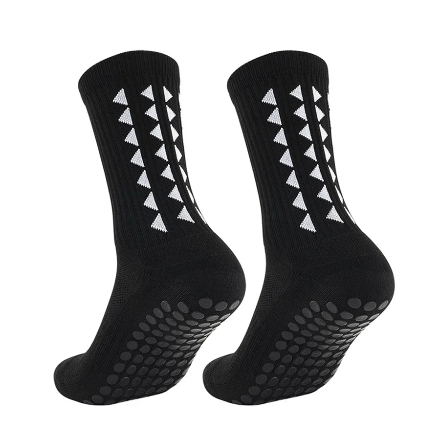 10 Pairs of Athletic Grip Socks for Men and Women - Towel Bottom Sports Socks for Football, Rugby, Soccer, Cycling, Running, and Exercise