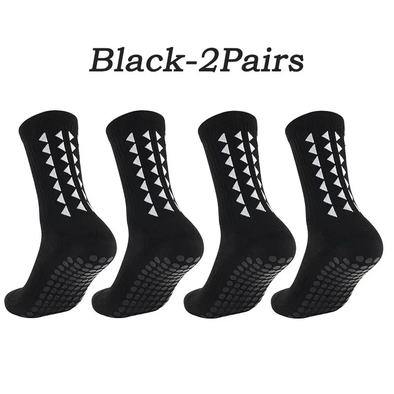 10 Pairs of Athletic Grip Socks for Men and Women - Towel Bottom Sports Socks for Football, Rugby, Soccer, Cycling, Running, and Exercise