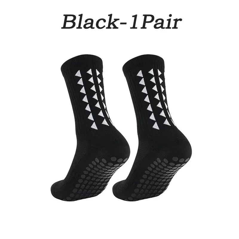 10 Pairs of Athletic Grip Socks for Men and Women - Towel Bottom Sports Socks for Football, Rugby, Soccer, Cycling, Running, and Exercise