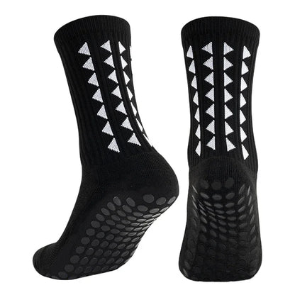 10 Pairs of Athletic Grip Socks for Men and Women - Towel Bottom Sports Socks for Football, Rugby, Soccer, Cycling, Running, and Exercise