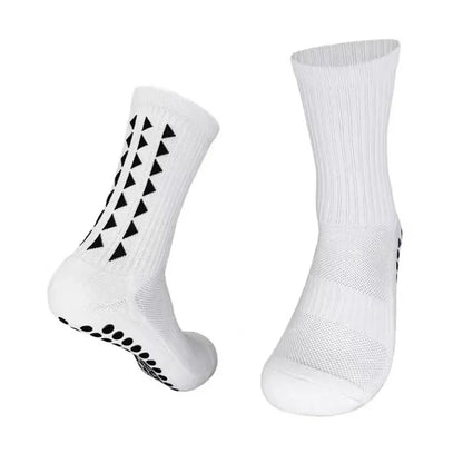 10 Pairs of Athletic Grip Socks for Men and Women - Towel Bottom Sports Socks for Football, Rugby, Soccer, Cycling, Running, and Exercise