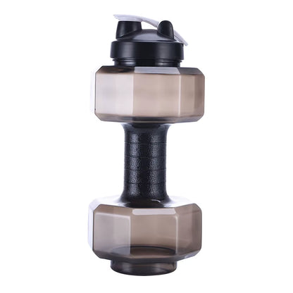 2.6L Large Capacity Dumbbells Cold Water Bottle Outdoor Running Bicycle Cycling Gym Fitness Sport Shaker Leak-Proof Kettle