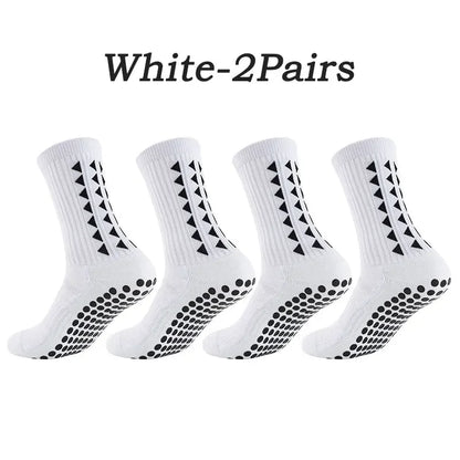 10 Pairs of Athletic Grip Socks for Men and Women - Towel Bottom Sports Socks for Football, Rugby, Soccer, Cycling, Running, and Exercise