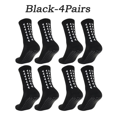 10 Pairs of Athletic Grip Socks for Men and Women - Towel Bottom Sports Socks for Football, Rugby, Soccer, Cycling, Running, and Exercise