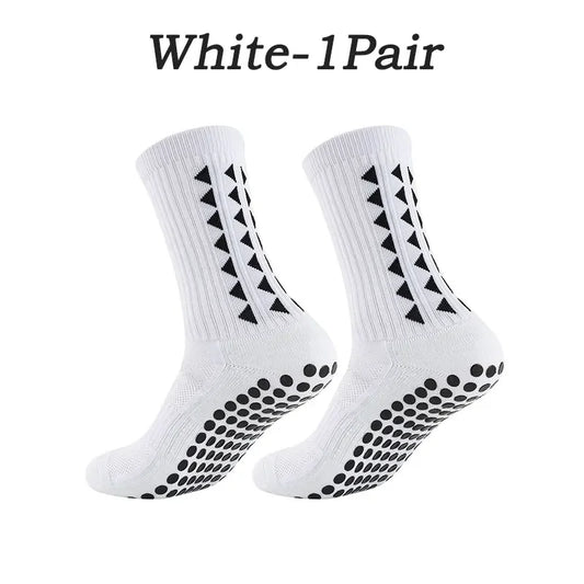 10 Pairs of Athletic Grip Socks for Men and Women - Towel Bottom Sports Socks for Football, Rugby, Soccer, Cycling, Running, and Exercise