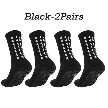 10 Pairs of Athletic Grip Socks for Men and Women - Towel Bottom Sports Socks for Football, Rugby, Soccer, Cycling, Running, and Exercise